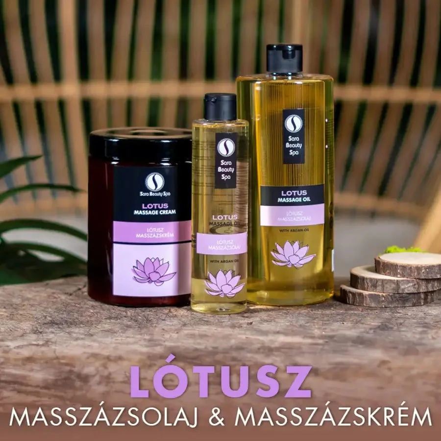 Lótusz és Vízililiom masszázsolaj - 250ml - Sara Beauty Spa