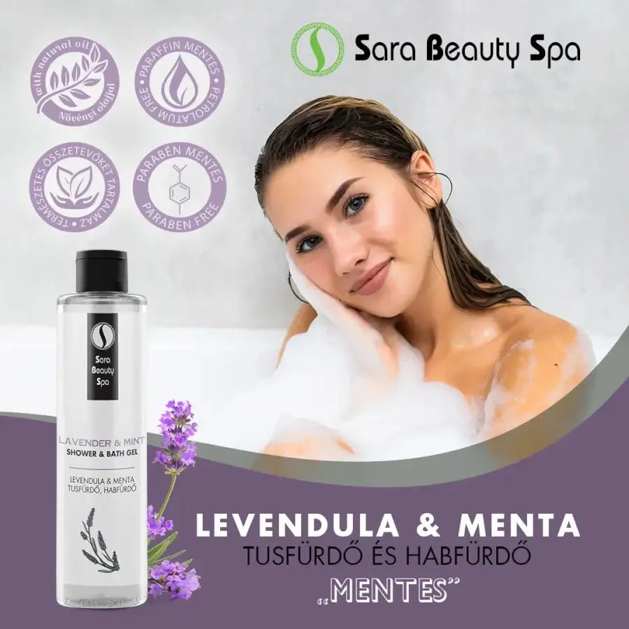 Levendula &amp; Menta tusfürdő és habfürdő - 250ml - Sara Beauty Spa