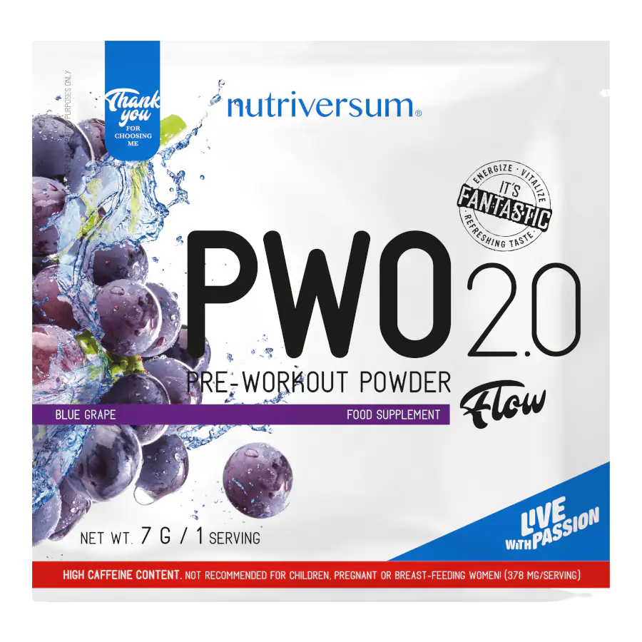 PWO 2.0 - 7g - FLOW - Nutriversum - kékszőlő