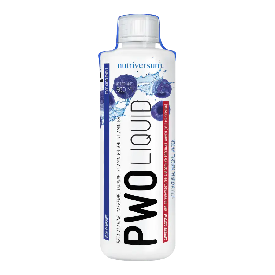 PWO Liquid - 500 ml - FLOW - Nutriversum - kék málna