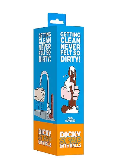 Dicky Cum - szappan pénisz herékkel - barna