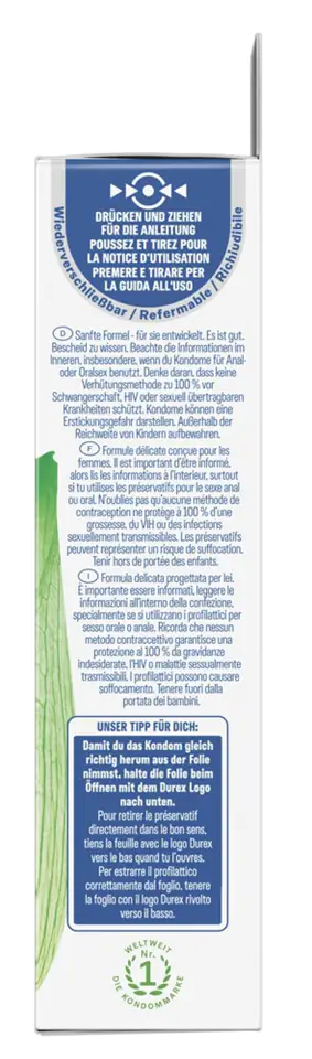 Durex Naturals - vékony óvszer vízalapú síkosítóval