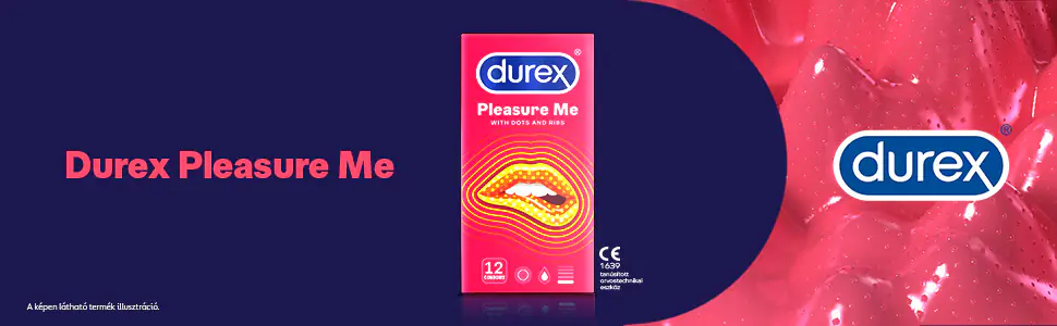 Durex Emoji PleasureMe - bordás-pontozott óvszer