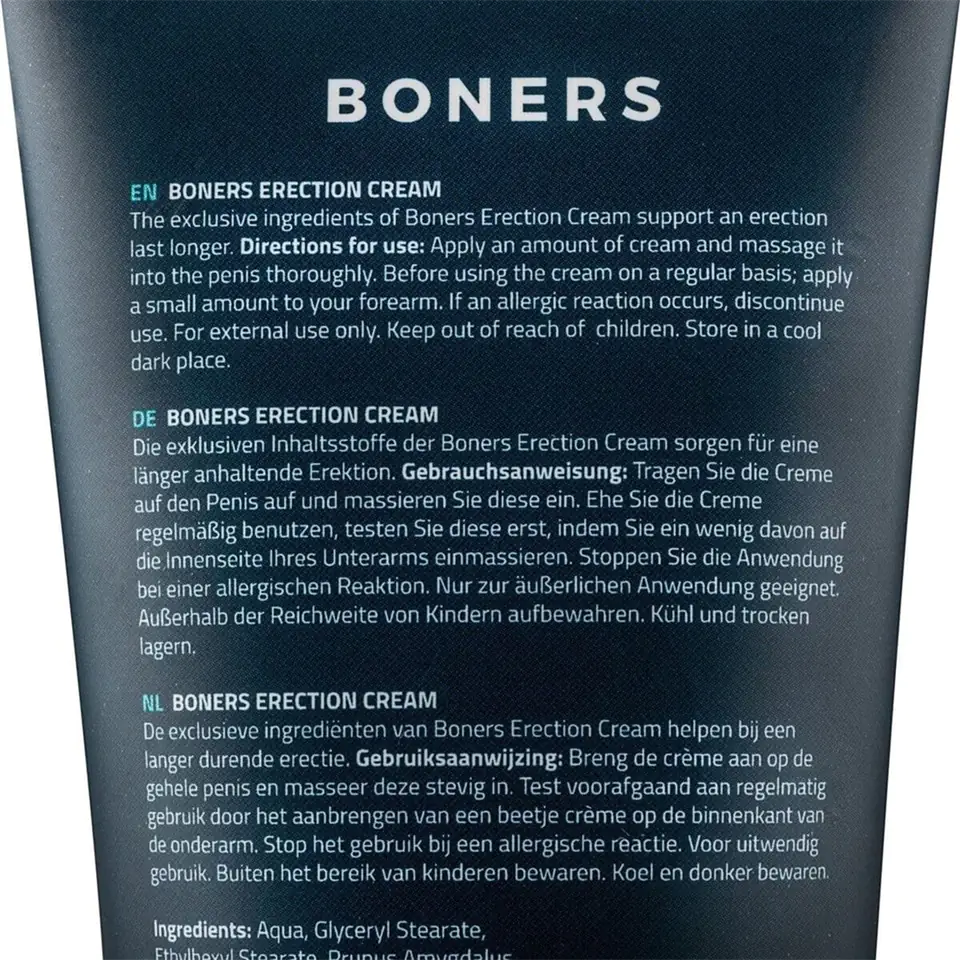 Boners Erection - stimuláló intim krém férfiaknak
