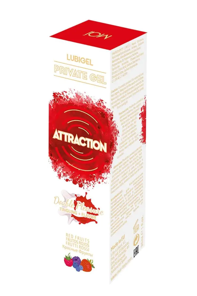 LUBIGEL - INTIMATE GEL  WITH LIQUID VIBRATOR EFFECT  (MAI ATTRACTION) RED FRUITS - 30 ML