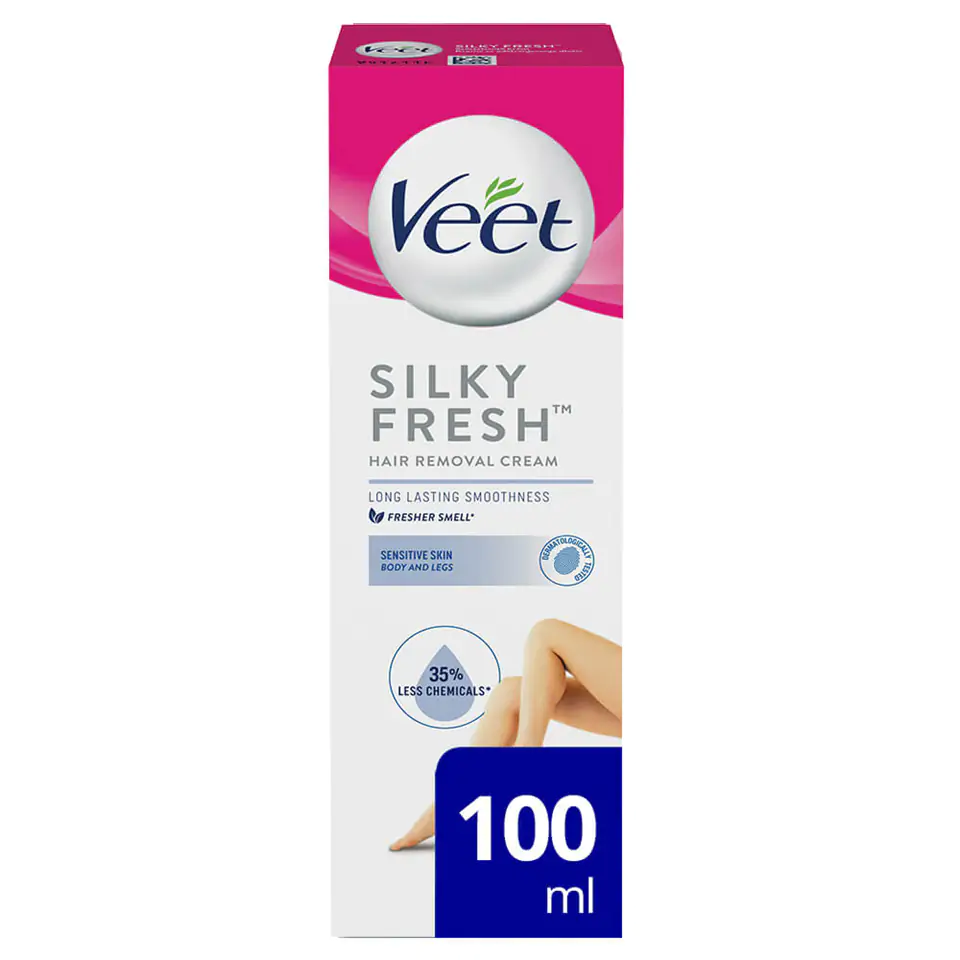 Veet Silk & Fresh - szőrtelenítő krém érzékeny bőrre - aloe vera