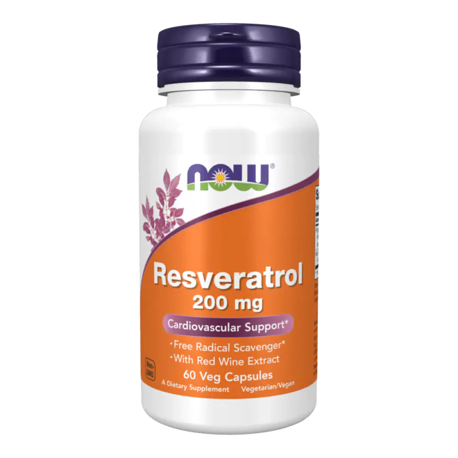 Natural Resveratrol 200 mg - 60 vegán kapszula - NOW Foods