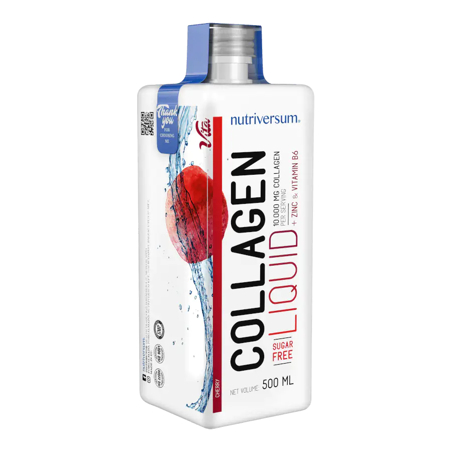 Collagen liquid Sugar Free - 10.000 mg - 500 ml - VITA - Nutriversum - cseresznye