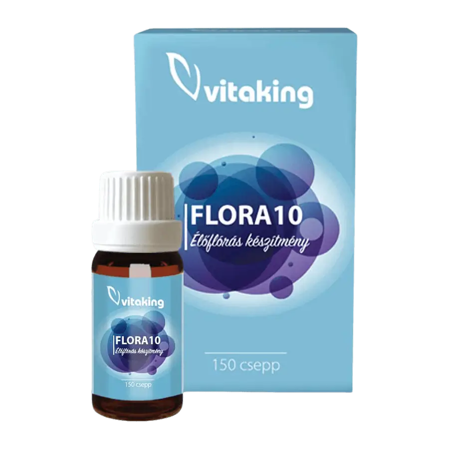 FLORA10 Élőflórás Készítmény (150 Csepp) - Vitaking