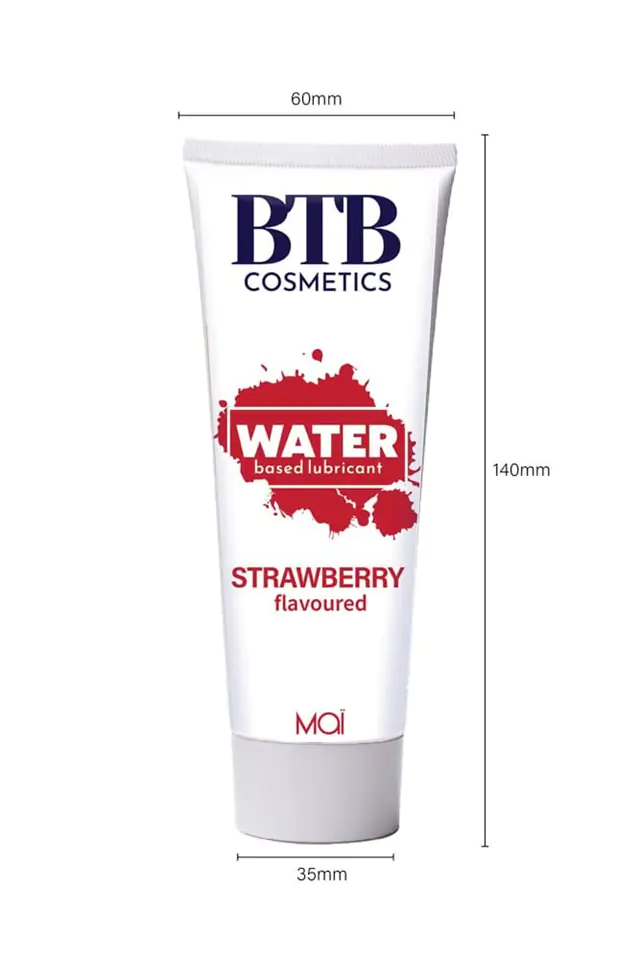 BTB WATER BASED FLAVORED STRAWBERRY LUBRICANT 100ML