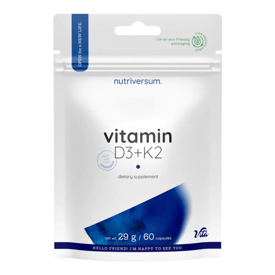 D3+K2 Vitamin - 60 kapszula Nutriversum