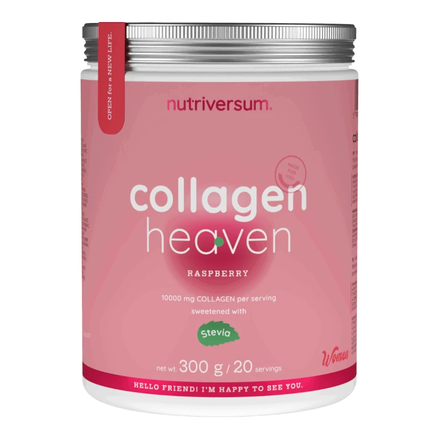 Collagen Heaven - 300 g - málna steviával - Nutriversum