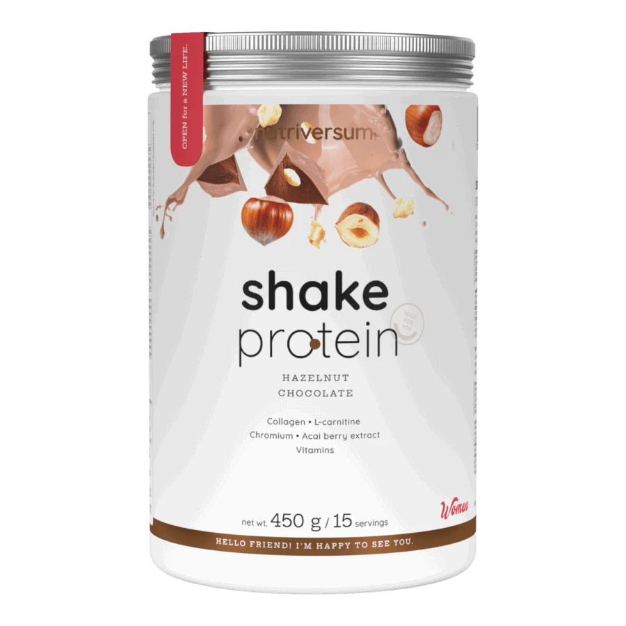 Shake Protein - 450 g - mogyorós-csokoládé - Nutriversum