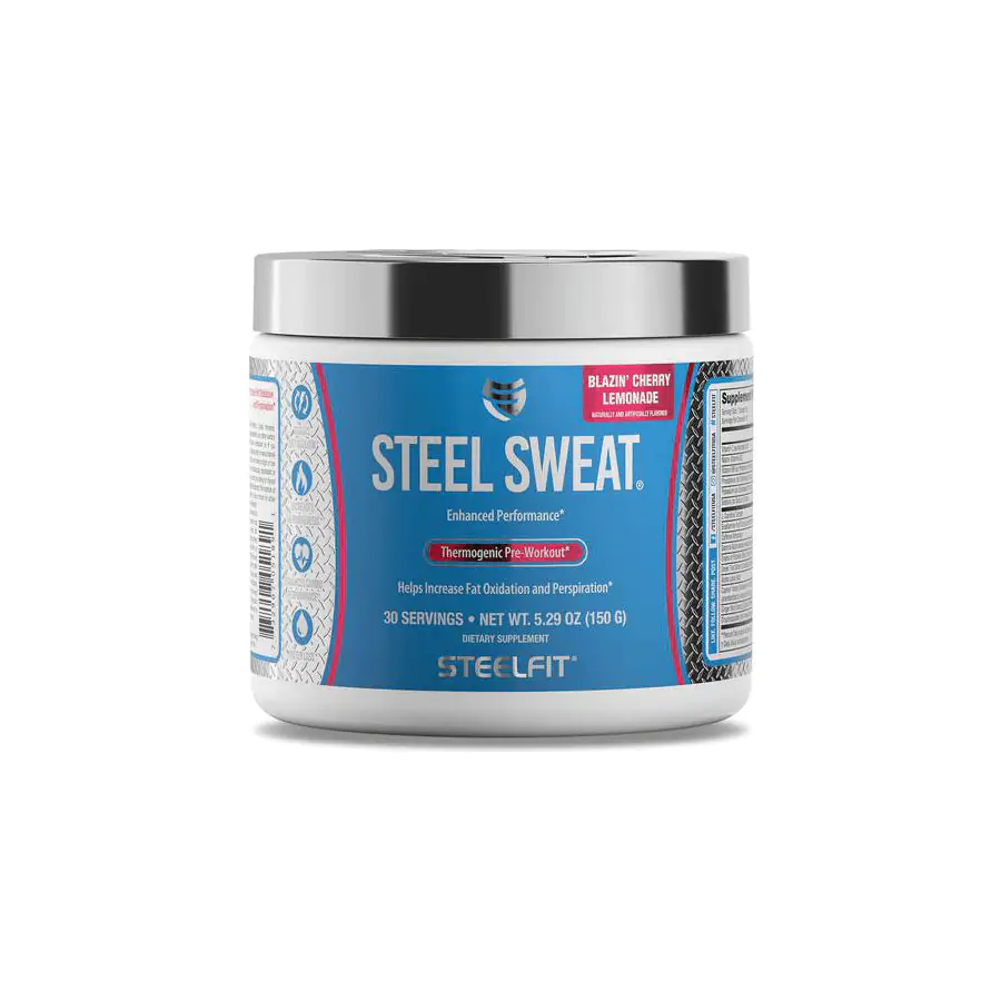 Steel Sweat zsírégető italpor kardió edzéshez - 150 g - cseresznyés limonádé - SteelFit