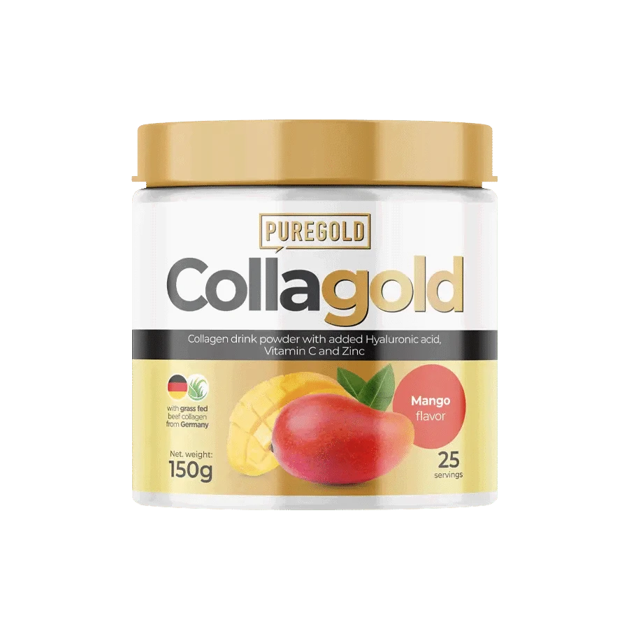 CollaGold Marha és Hal kollagén italpor hialuronsavval - Mango - 150g - PureGold