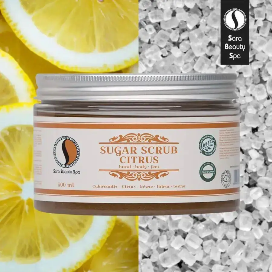 Bőrradír és Testradír - Citrus cukorradír - 500ml - Sara Beauty Spa