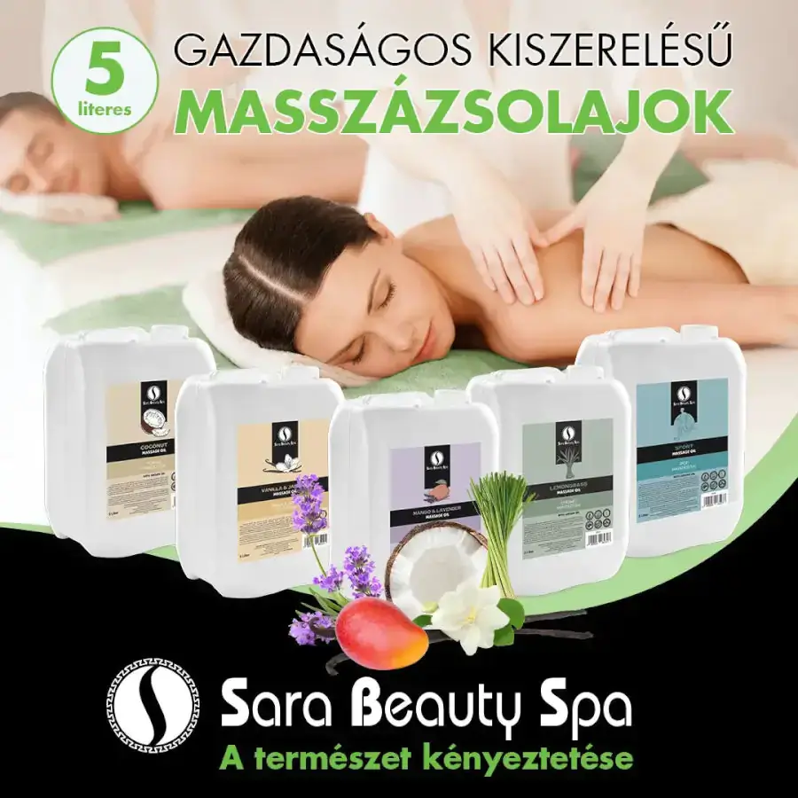 Vanília és Jázmin masszázsolaj - 5000ml - Sara Beauty Spa