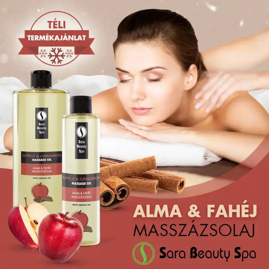 Alma és Fahéj masszázsolaj - 1000ml - Sara Beauty Spa