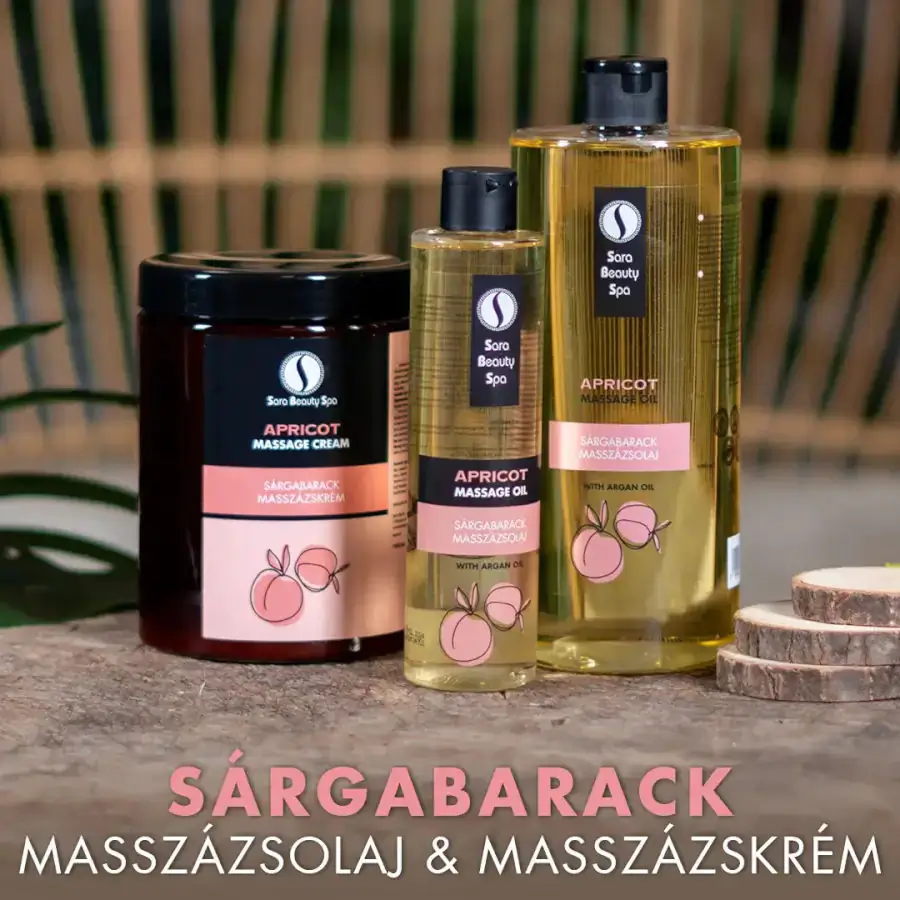 Sárgabarack masszázsolaj - 250ml - Sara Beauty Spa