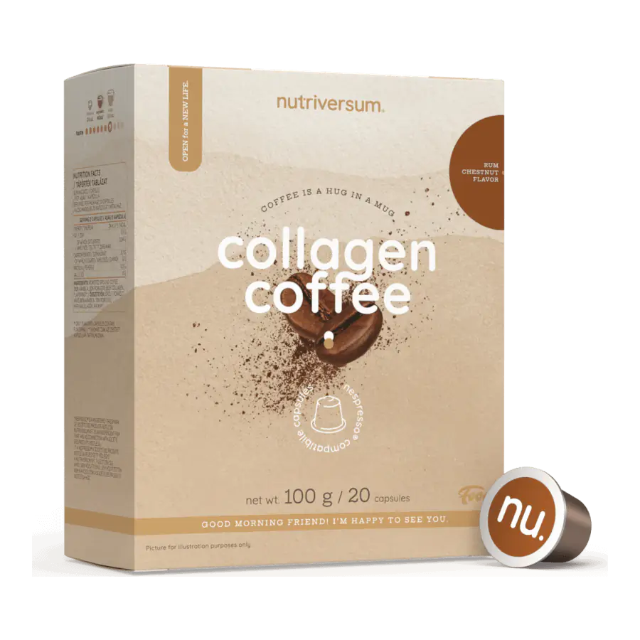 Collagen Coffee - rumos gesztenye - 20 kapszula - Nutriversum