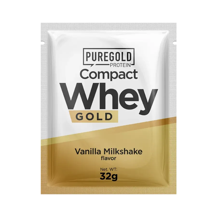 Compact Whey Gold fehérjepor - 32 g - PureGold - vanília turmix