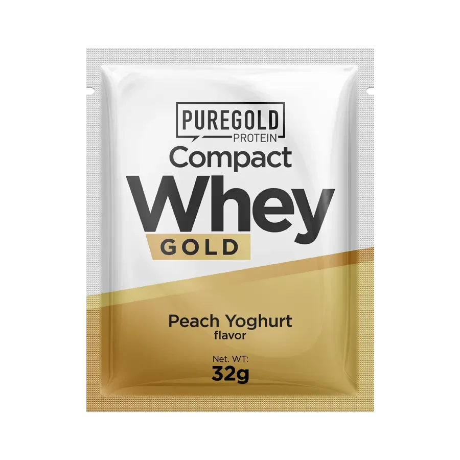 Compact Whey Gold fehérjepor - 32 g - PureGold - őszibarack joghurt