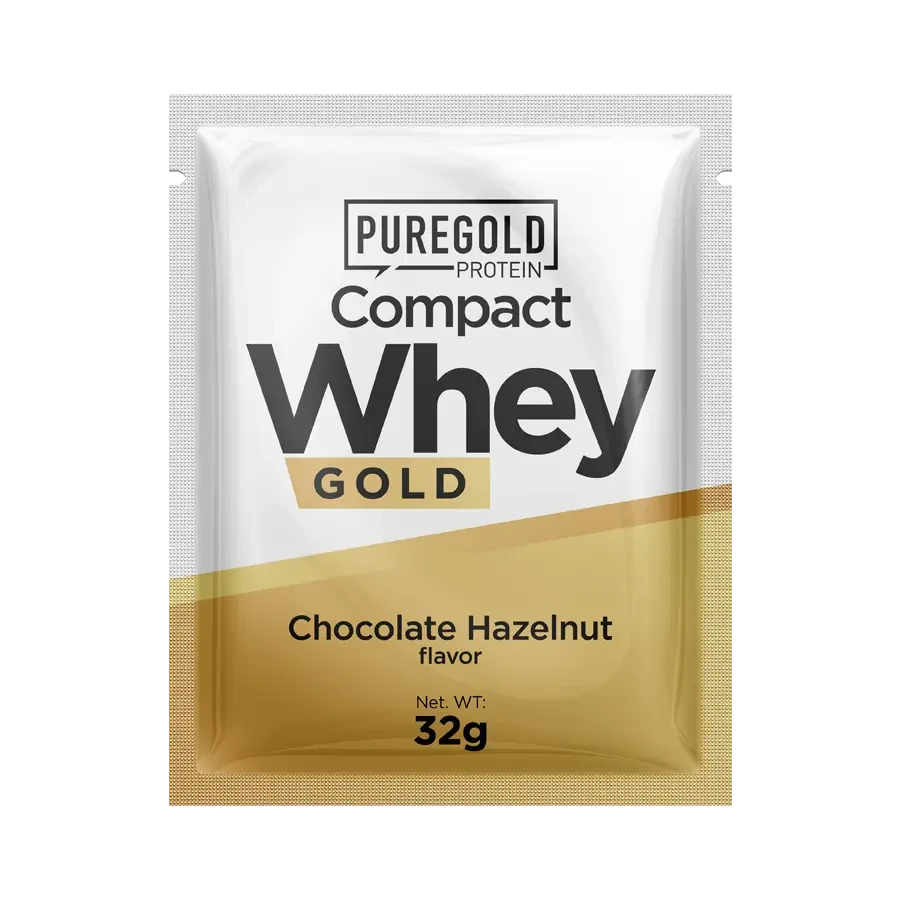 Compact Whey Gold fehérjepor - 32 g - PureGold - mogyorós csokoládé