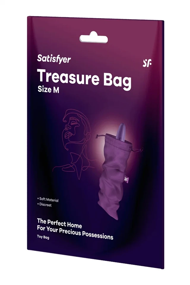 Satisfyer Treasure Bag M - szexjáték tároló táska - közepes (lila)