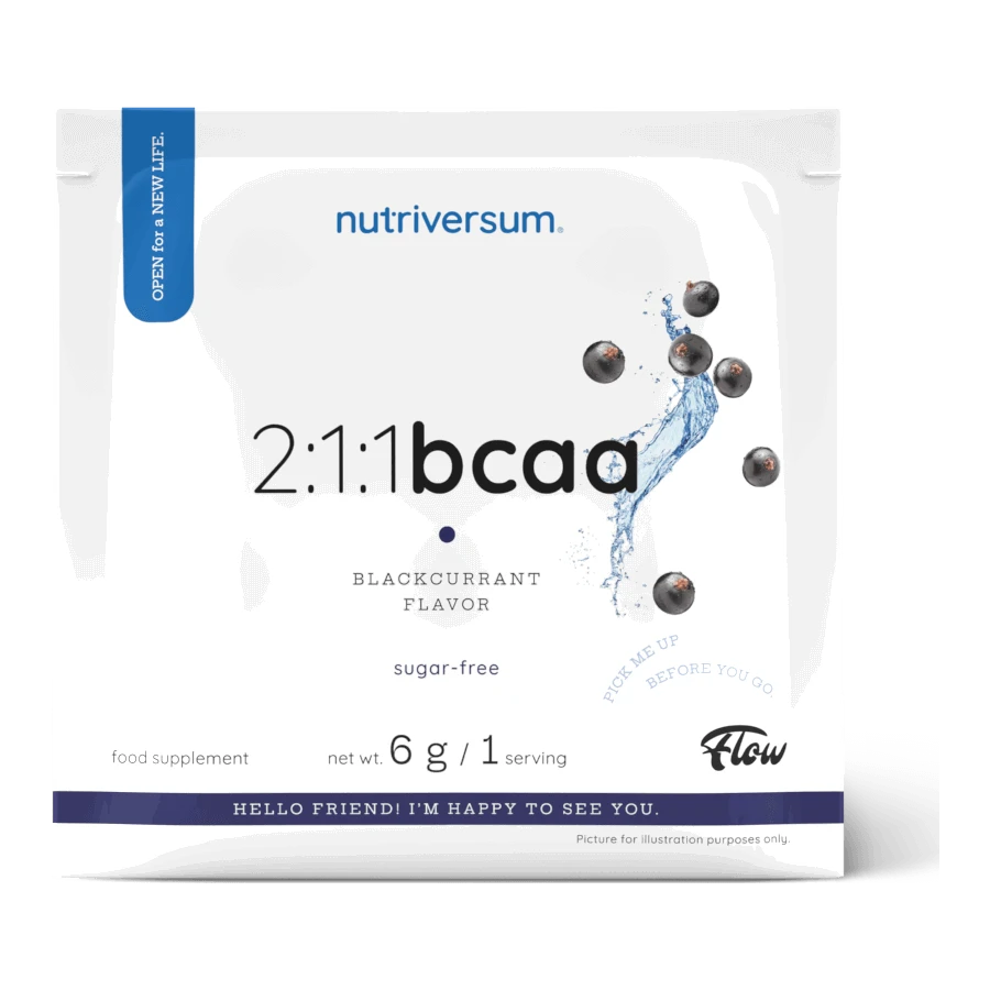 2:1:1 BCAA Sugar Free - 6 g - fekete ribizli - Nutriversum