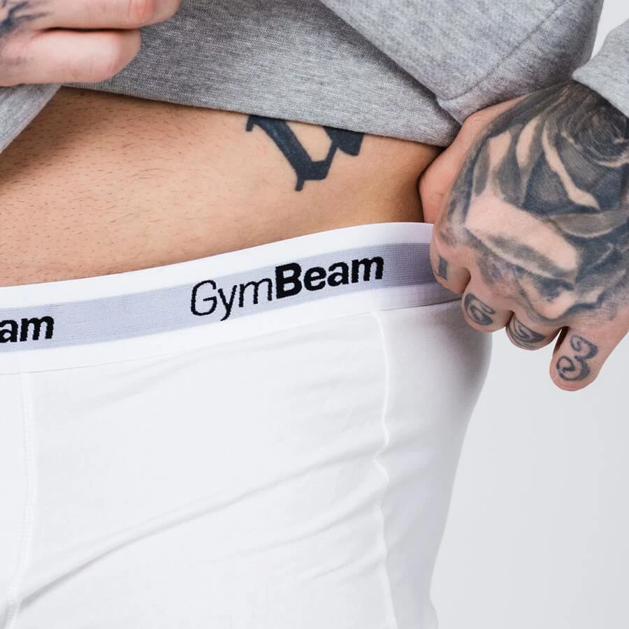 Essentials 3Pack fehér boxeralsó - (XXXL) - GymBeam