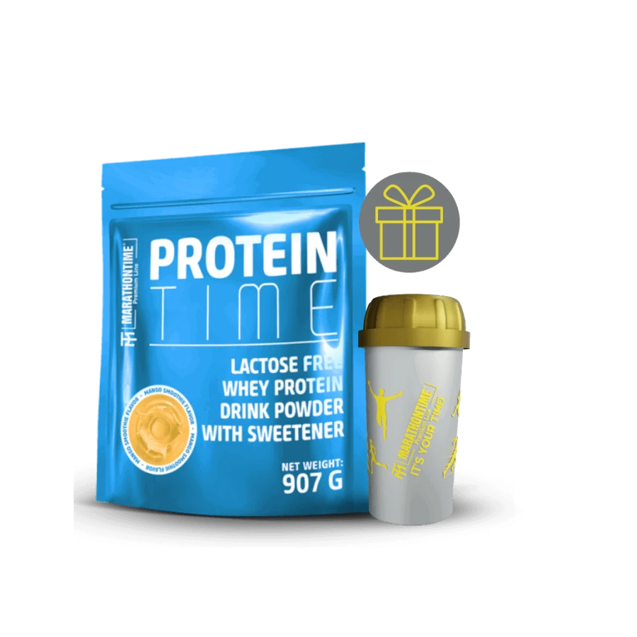 Protein Time Laktázenzimmel Dúsított fehérje mangó íz 907 g - Marathontime