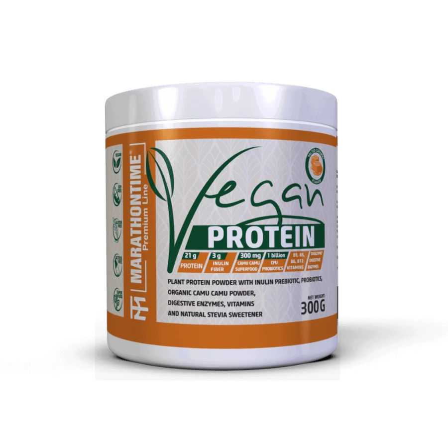 Prémium Vegán protein - 300 g - sós karamell - Marathontime