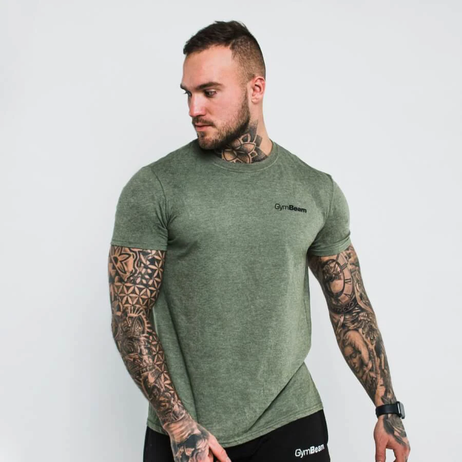 Basic Heather Military póló - (XL) - GymBeam