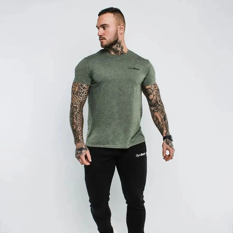 Basic Heather Military póló - (XL) - GymBeam