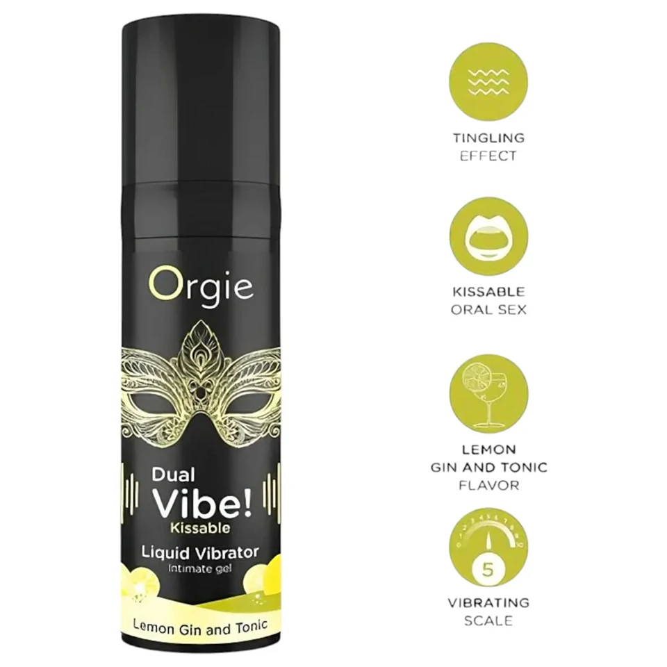 Orgie Dual Vibe - unisex folyékony vibrátor - Gin Tonic