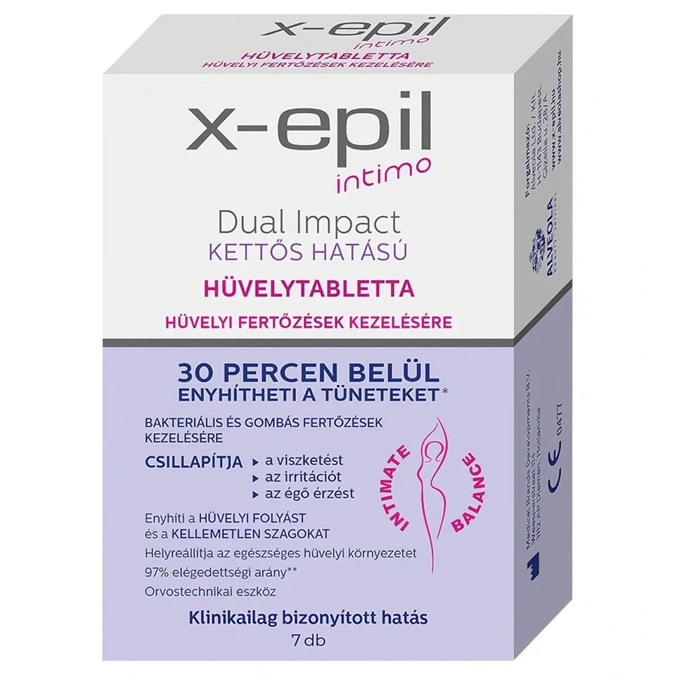 X-Epil Intimo Dual Impact - kettős hatású hüvelytabletta