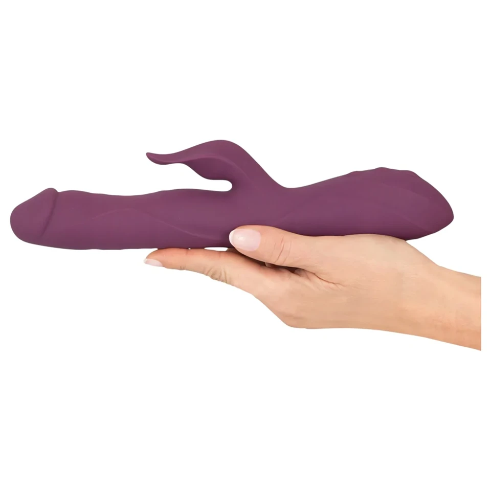 Javida - 3in1 lökő, forgó gyöngyös vibrátor (lila)