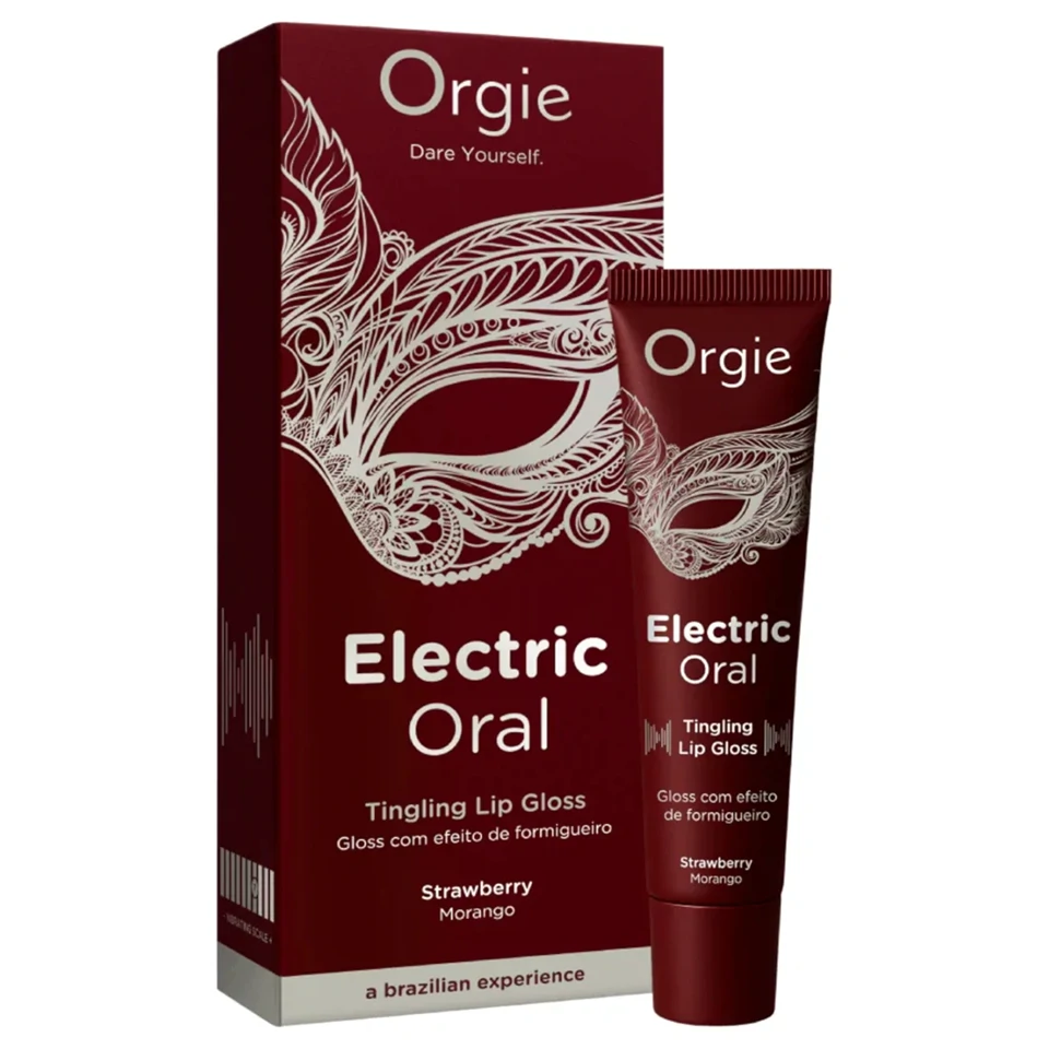 Orgie Electric Oral - bizsergető hatású ajakfény - eper (10ml)