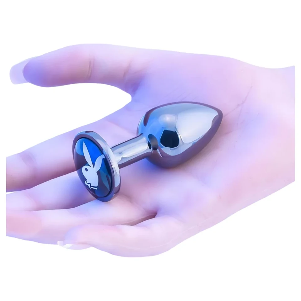 Playboy Tux - butt plug - kicsi (ezüst)