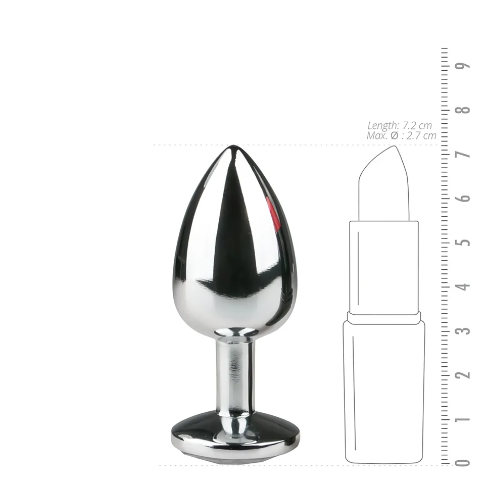 EasyToys - fém anál plug (ezüst-fehér)