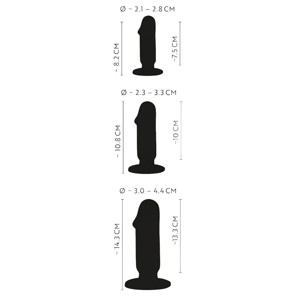 Anos Training Kit - anál plug szett (3 részes, fekete)