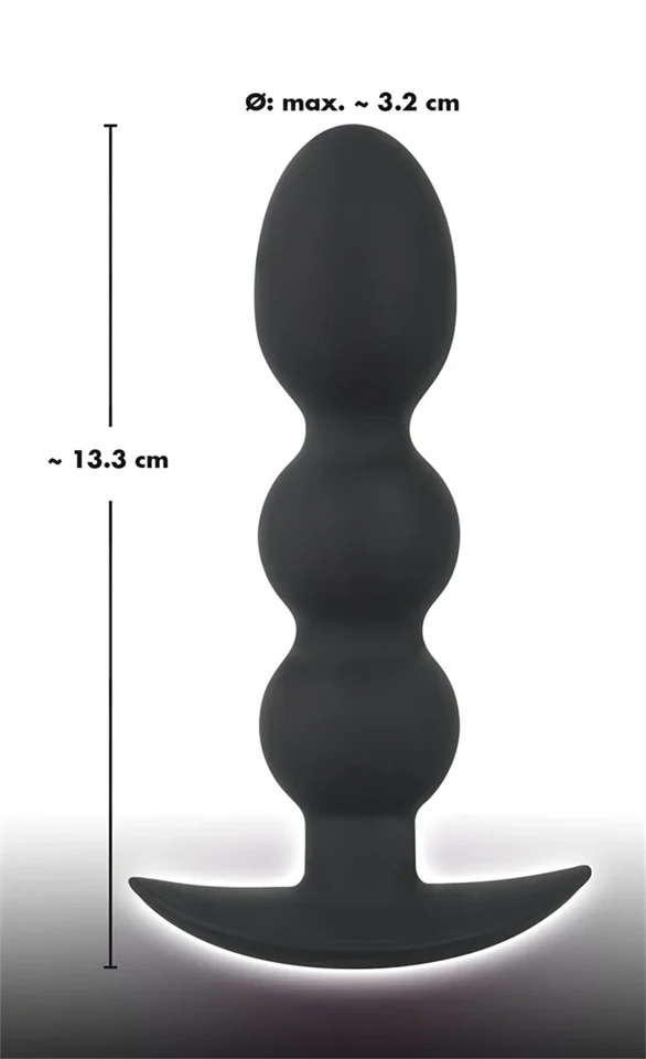Black Velvets Heavy - 145 g-os gömbös anál plug (fekete)