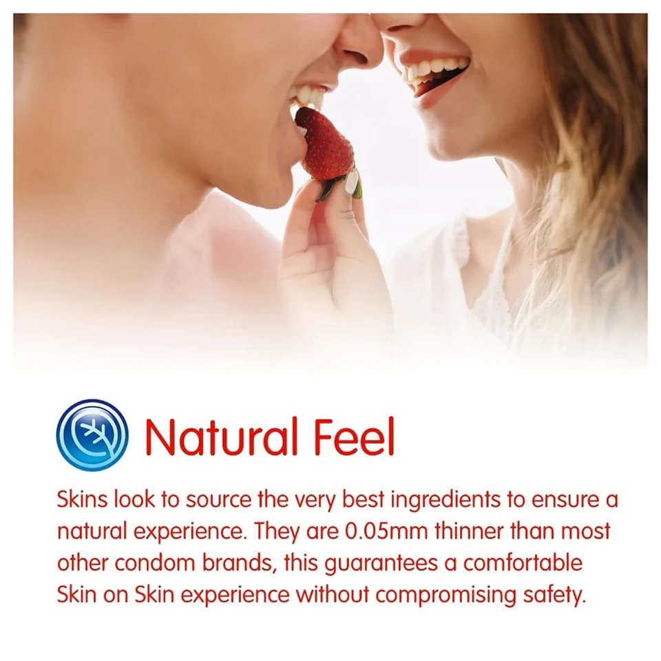 Skins - ízes óvszer - menta, rágó, banán, eper (4 db)