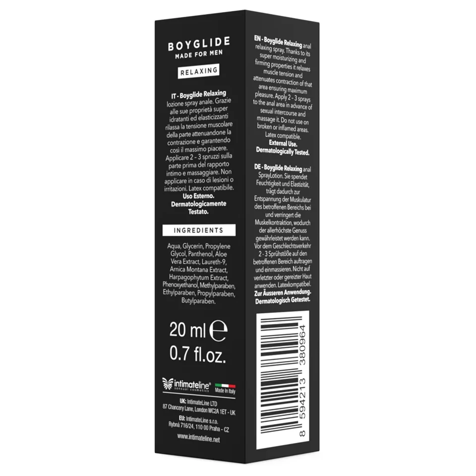 Intimateline Boyglide - anál lazító spray férfiaknak