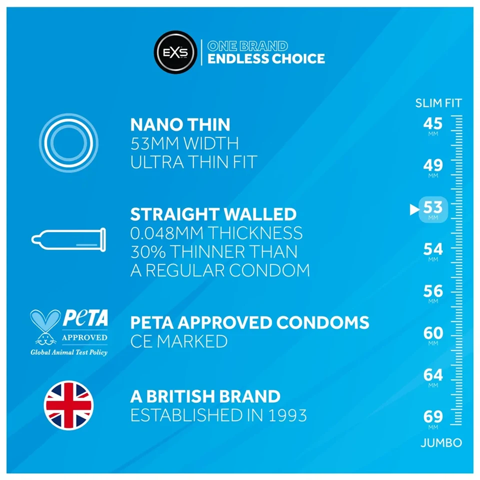 EXS Nano Thin - ultravékony óvszer (48 db)
