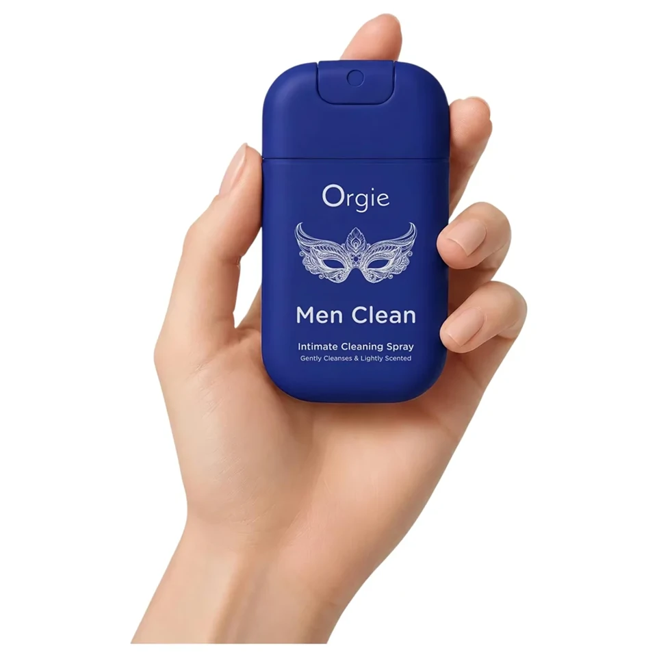 Orgie Men Clean - intim tisztító és frissítő spray férfiaknak