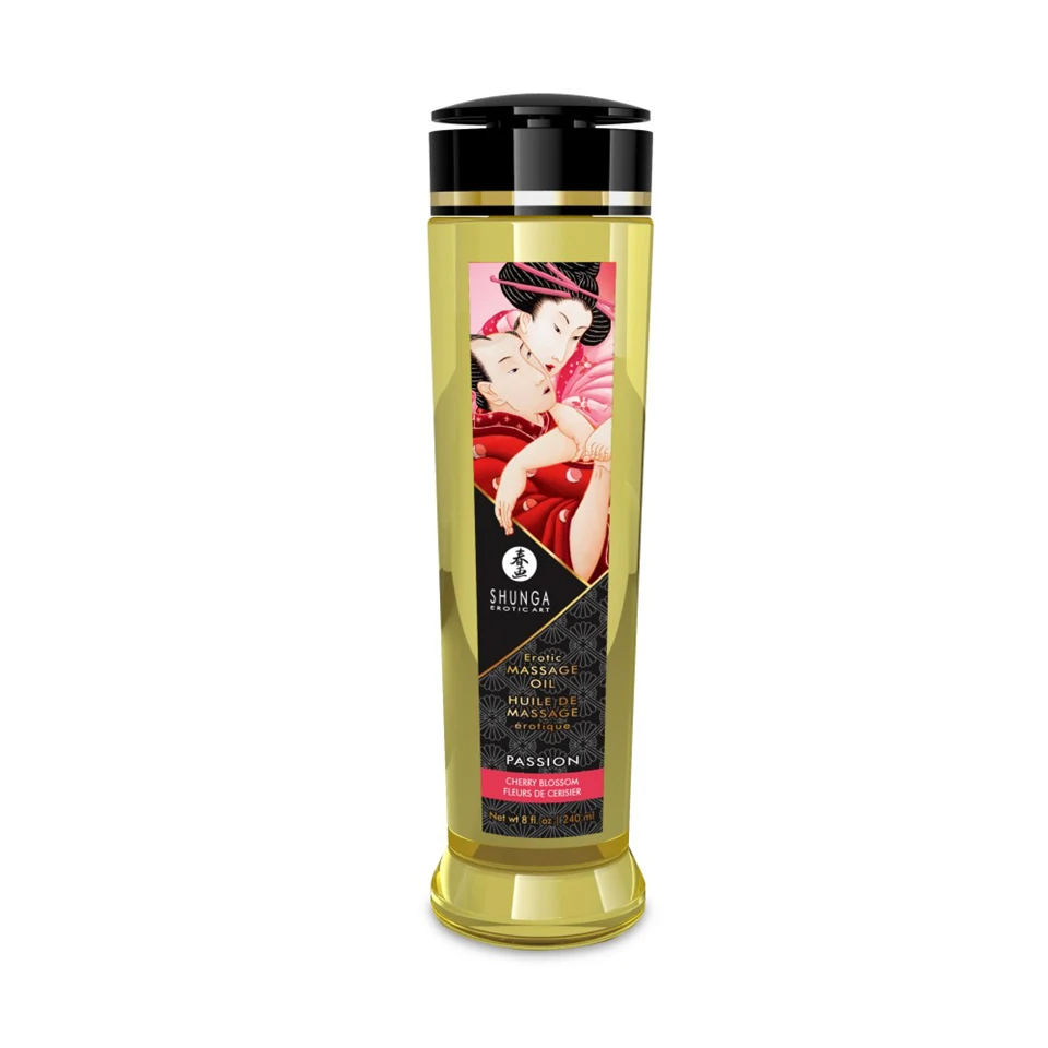 EROTIC MASSAGE OIL 240 ml / 8 oz - Cherry Blossom