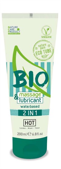 HOT BIO massage & lubricant waterbased 2 in 1 200 ml [200 ml]