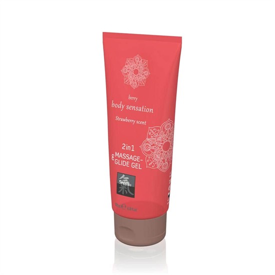 Massage- & Glide Gel 2 in 1 - Strawberry scent 200ml [200 ml]