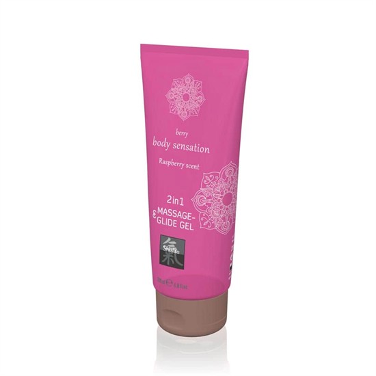Massage- & Glide Gel 2 in 1 - Raspberry scent 200ml [200 ml]